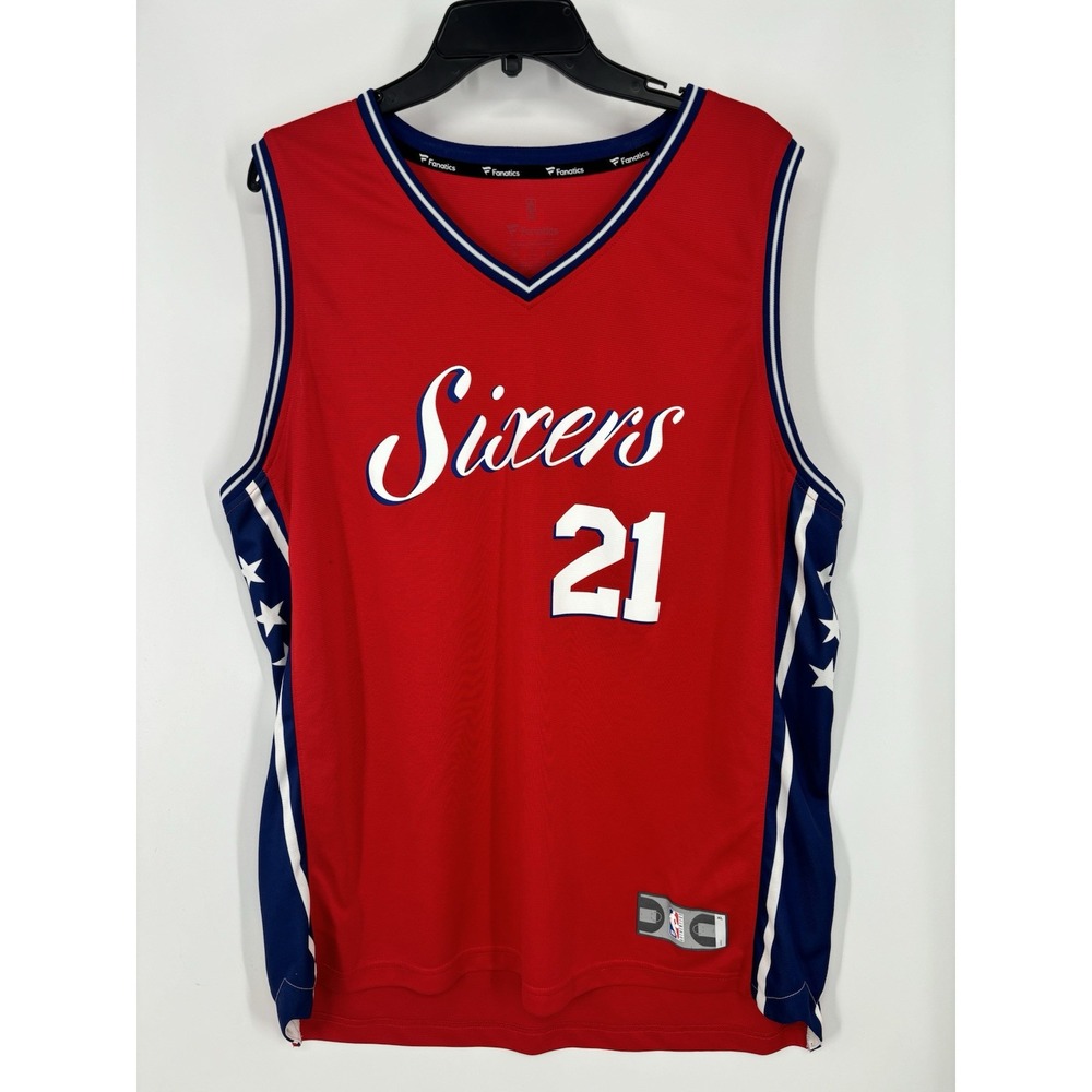Joel Embiid Philadelphia 76ers Sixers #21 Basketball NBA Fanatics Jersey Mens XL